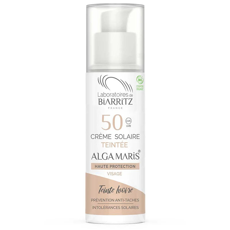 Laboratoires de Biarritz Alga Maris Tinted Face Sunscreen SPF50 50 ml Beige - Solskydd ansikte