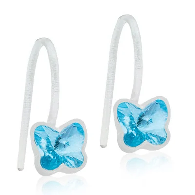 Blomdahl Örhängen Pendant Fixed Butterfly Aquamarine - Örhängen