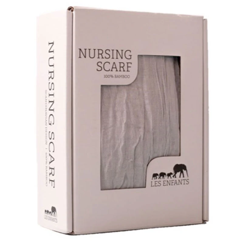 Les Enfants Nursing Scarf Grå - Baby shower