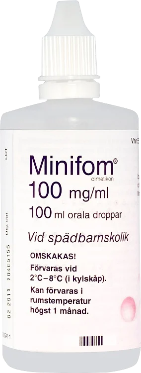 Minifom orala droppar 100 mg/ml 100 ml - Spädbarnskolik