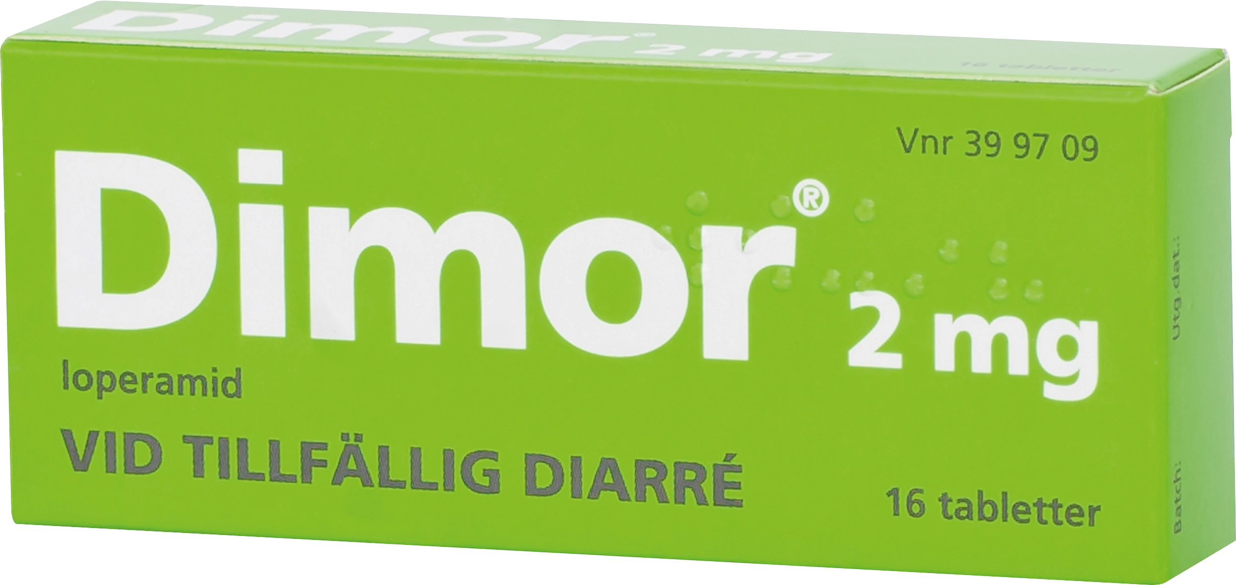 Dimor filmdragerad tablett 2 mg 16 st - Tabletter mot diarré