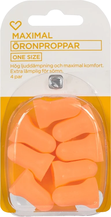 Hjärtats öronproppar maximal 4 par - Öronproppar att sova med