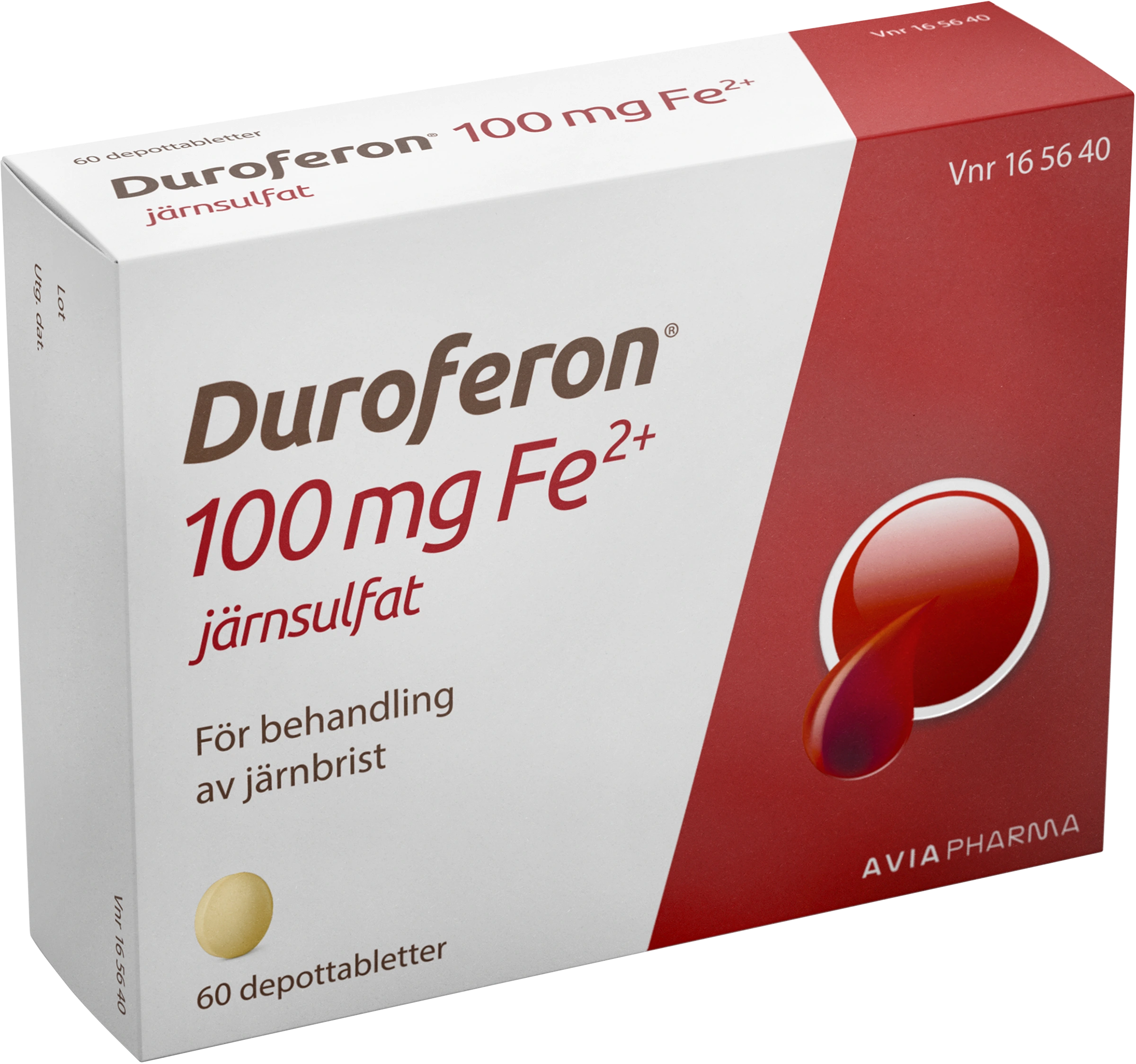Duroferon Depottablett 100mgFe2+ Blister, 60tabletter - Vitaminer & mineraler