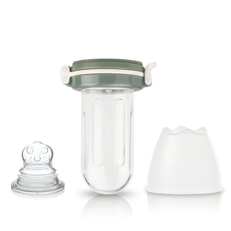 Kidsme Food Feeder med Sked Grey - Smaknappar