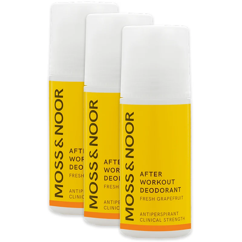 Moss & Noor After Workout Deodorant Fresh Grapefruit 60 ml 3-pack - Deodorant & antiperspirant för män
