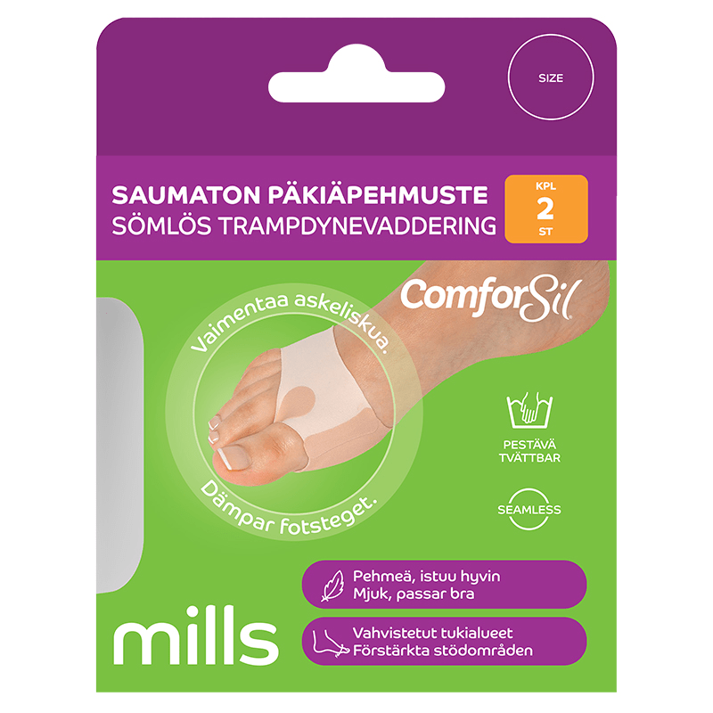 Mills Comforsil Sömlös Trampdynevaddering 1 par S - Skavsår & fotblåsor