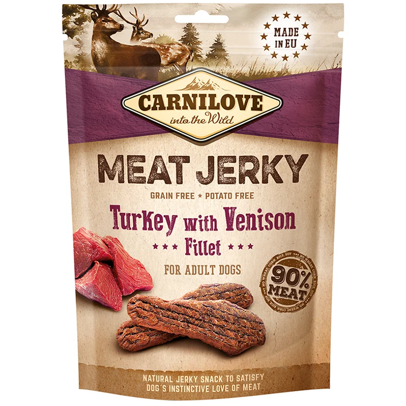 Carnilove Jerky Turkey with Venison Fillet 100 g - Hundgodis