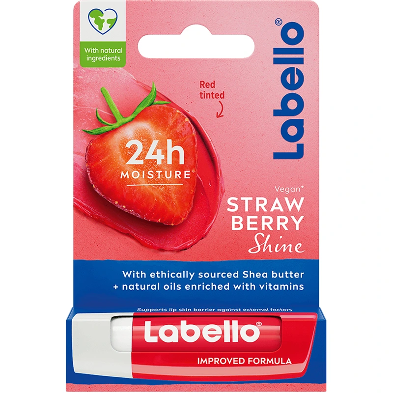 Labello Strawberry Shine Lip Balm 1p - Läppbalsam