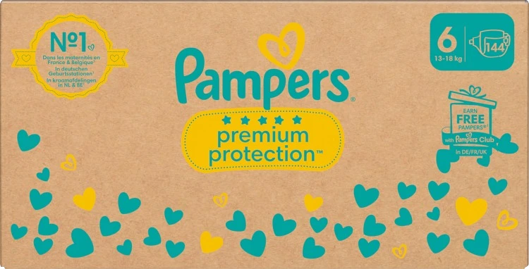 Pampers Premium Protection S6 13kg+ 144st - Blöjor