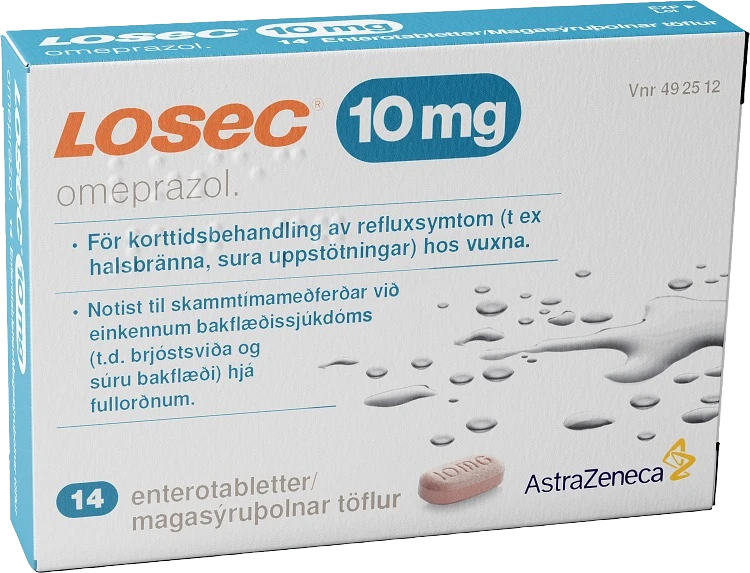 Losec tablett 10 mg 14 st | Apotek Hjärtat
