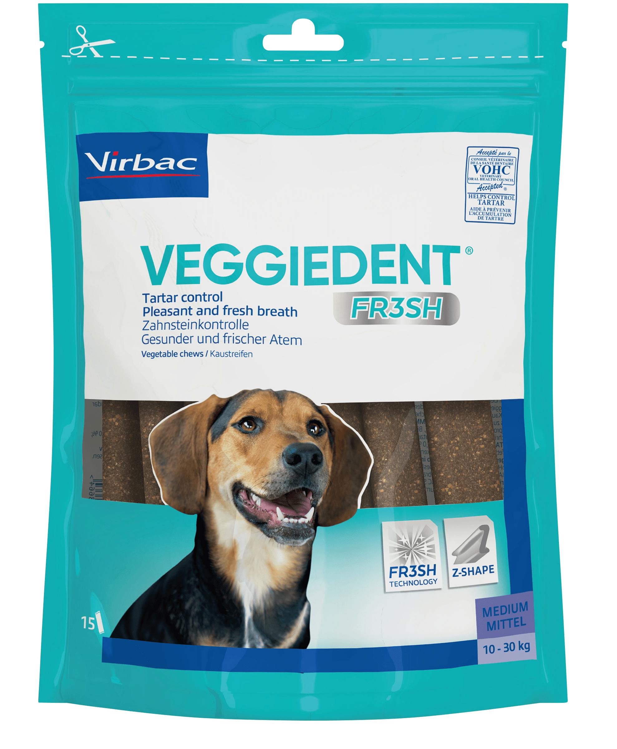 Virbac VeggieDent FR3SH M 15 st - Tandsten hund