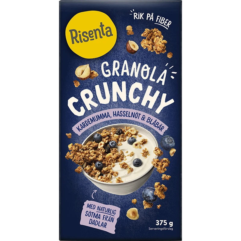 Risenta Granola Kardemumma Hasselnöt Blåbär 375 g - Granola