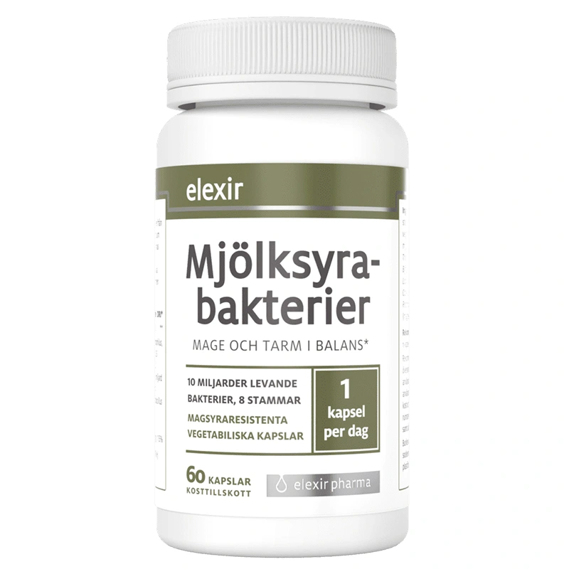 Elexir Mjölksyrabakterier 60 kapslar - Mjölksyrabakterier