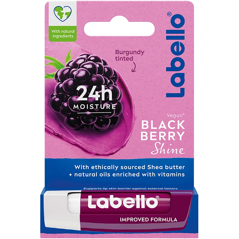 Labello Blackberry Shine Lip Balm 1p - Läppbalsam