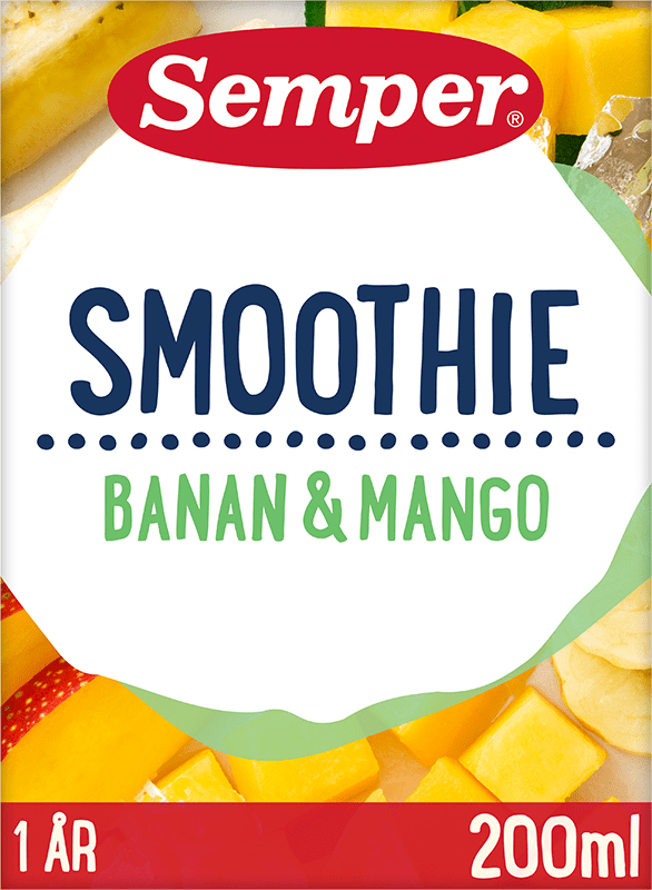 Semper Smoothie Banan Mango 1 år 200 ml - Barnmat