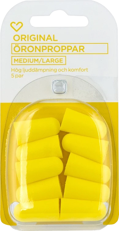 Hjärtats öronproppar medium/large 5 par - Öronproppar att sova med