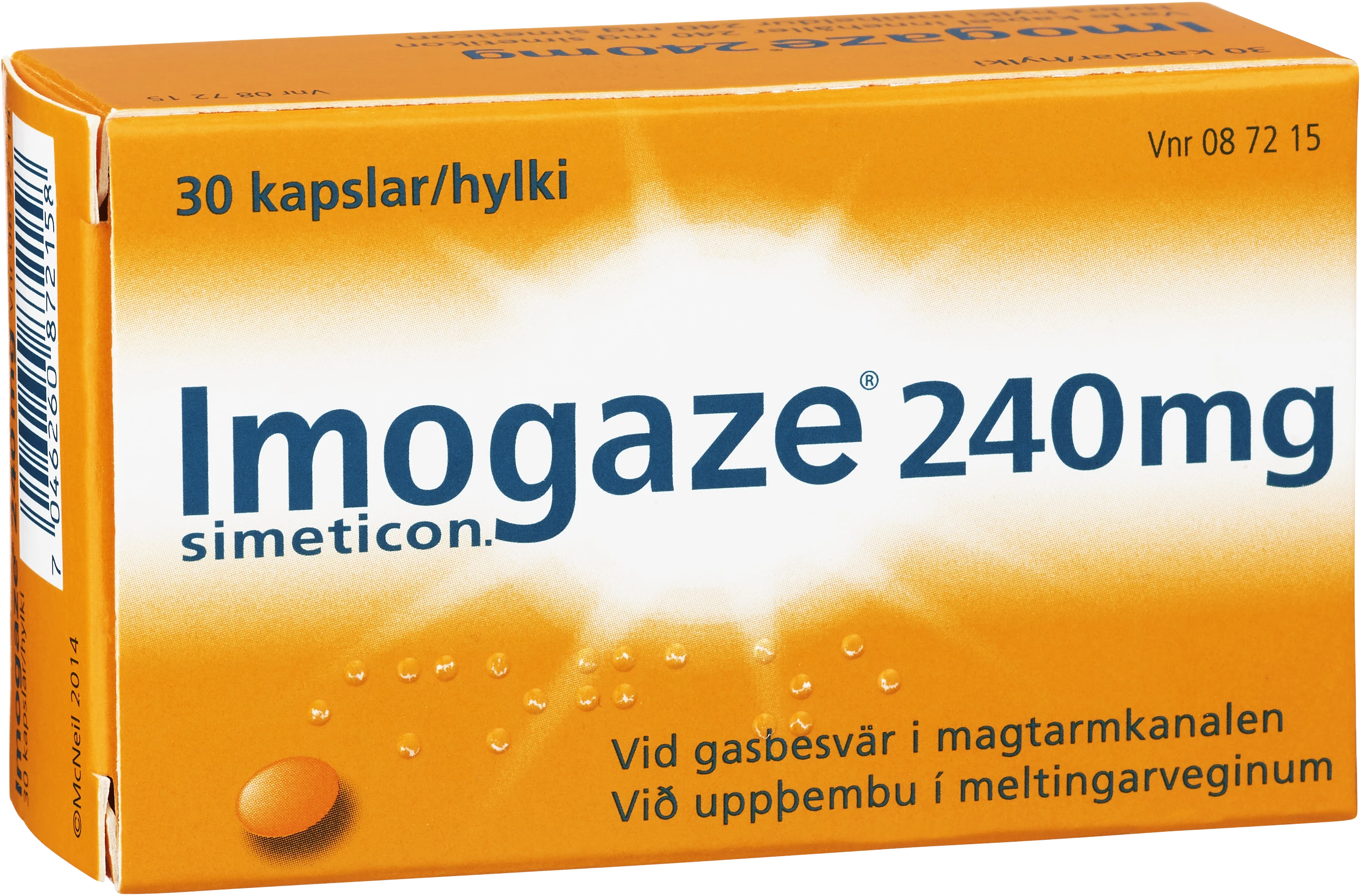 Imogaze mjuk kapsel 240 mg 30 st - Gaser i magen