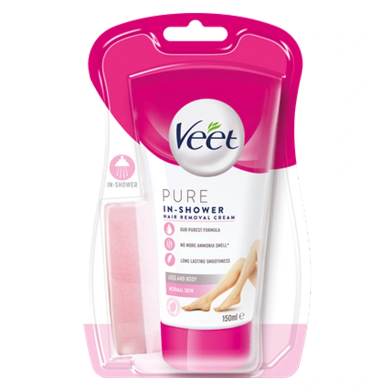 Veet In Shower Hair Removal Cream Legs & Body Normal Skin 150 ml - Hårborttagningskräm