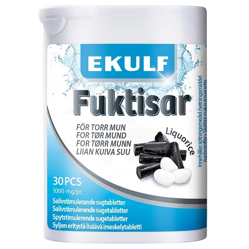 Ekulf Fuktisar 30 st Lakrits - Muntorrhet