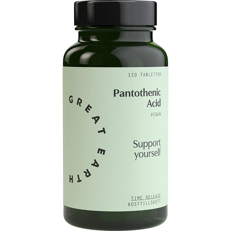 Great Earth Pantothenic Acid 120 tabletter - Kosttillskott för energi