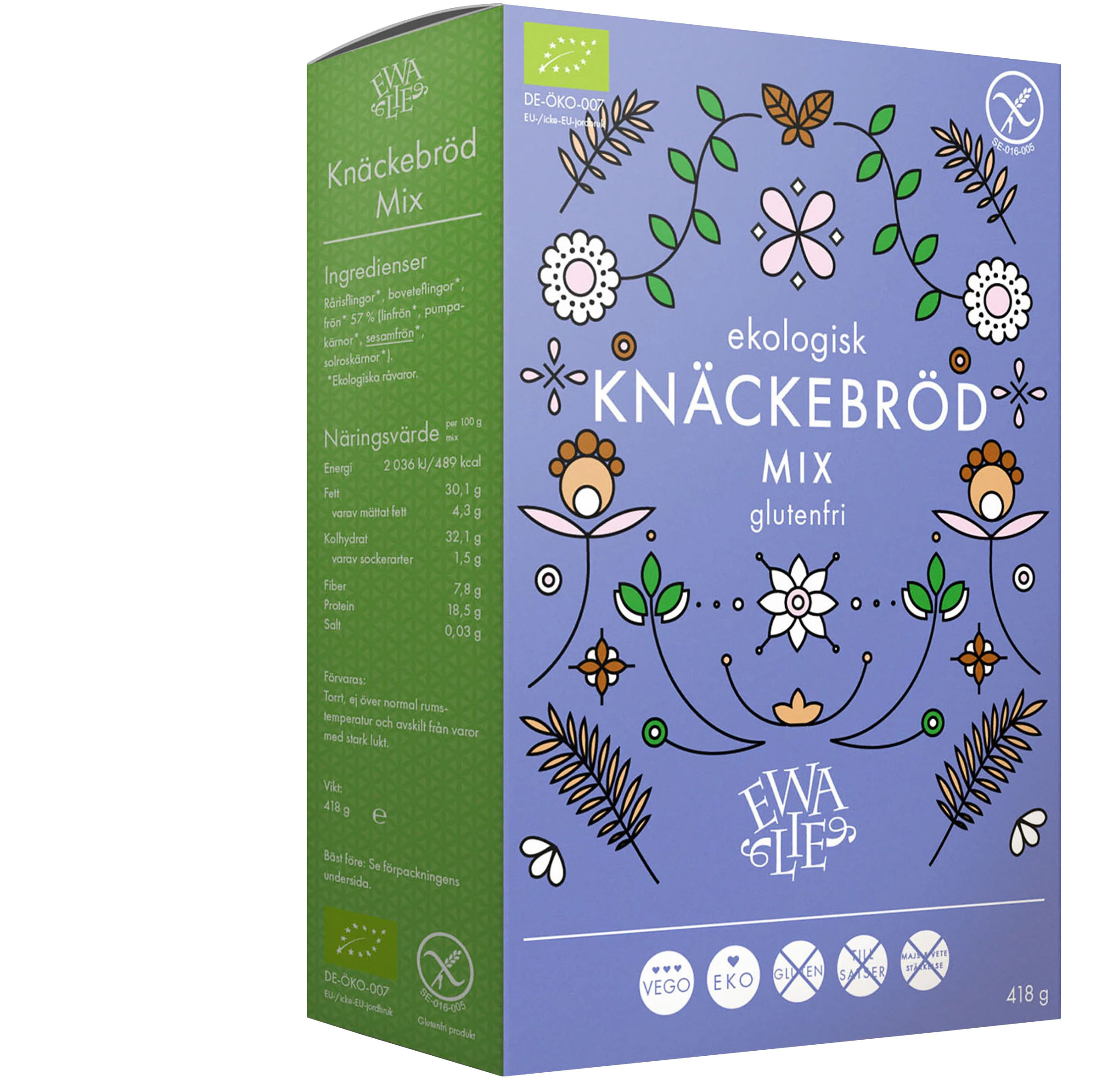 Ewalie Knäckemix Glutenfri 418 gram - Mat & dryck