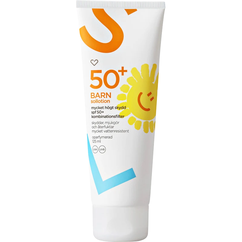 Hjärtats Sollotion Barn SPF50+ Oparfymerad 125 ml - Solskydd kropp