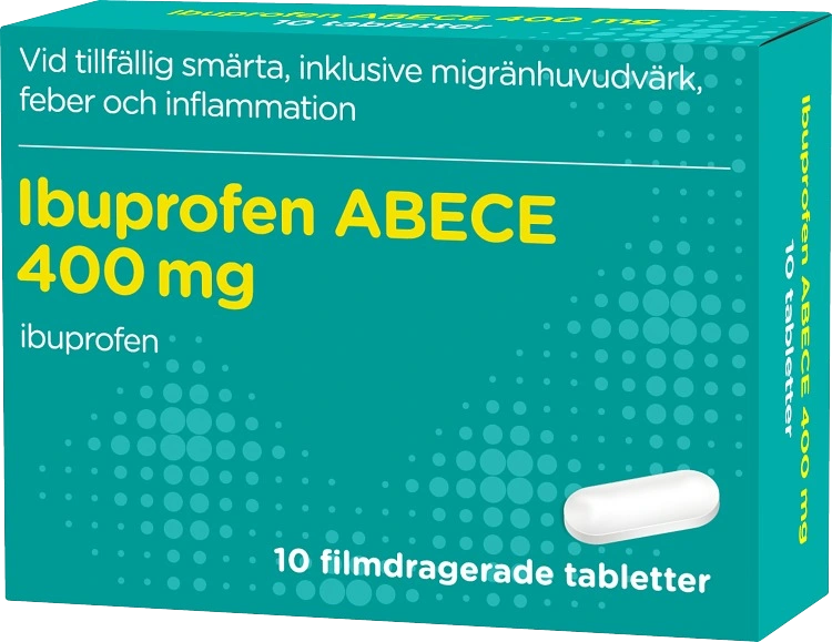 Ibuprofen ABECE 400 mg 10 filmdragerade tabletter