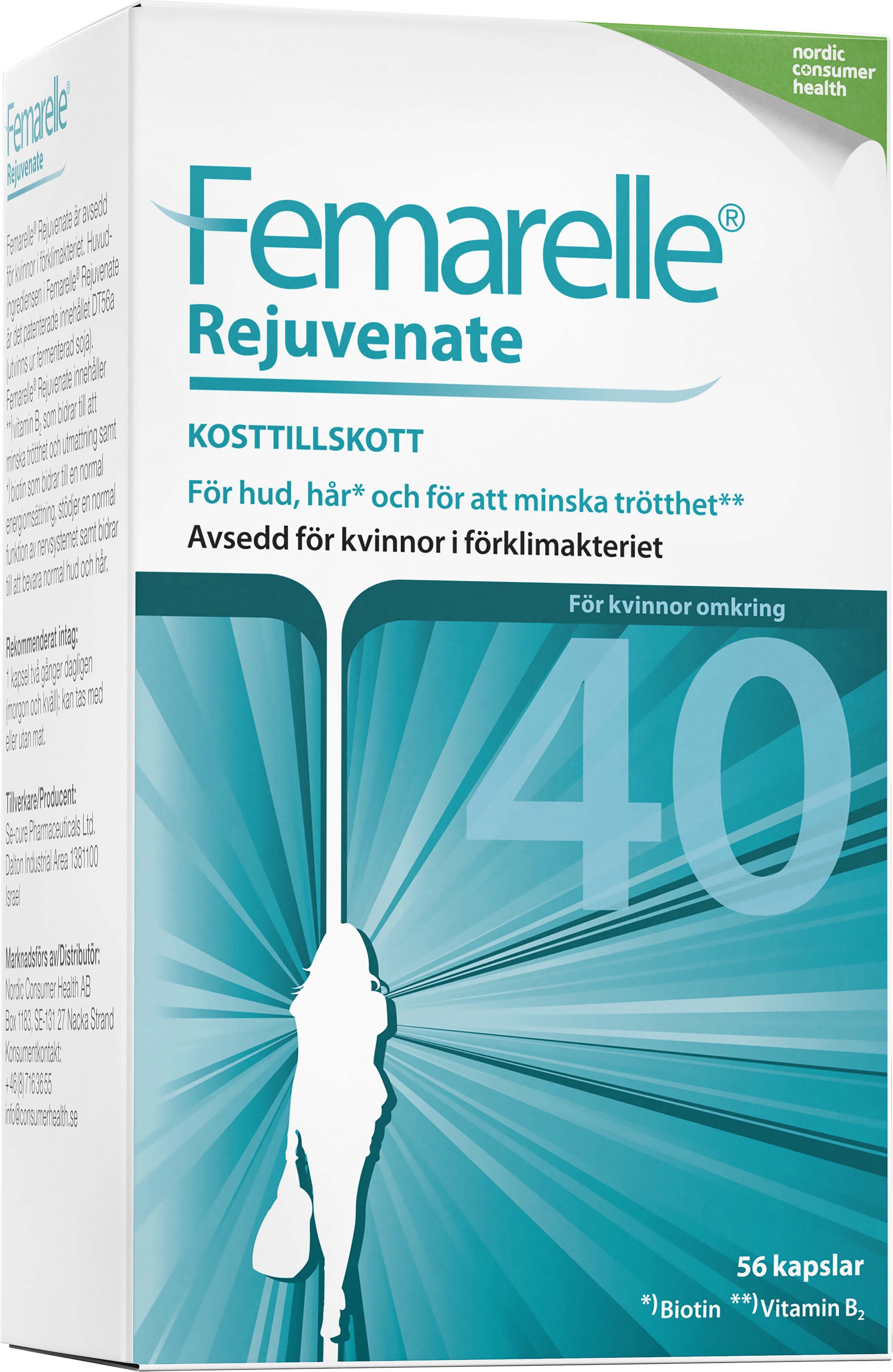 Femarelle Rejuvenate 40+ 56 st - Kosttillskott vid klimakteriet