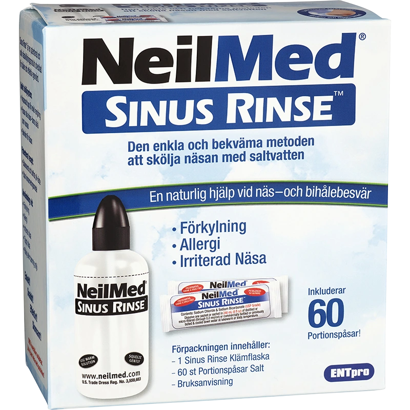 NeilMed Sinus Rinse Nässköljare med 60 saltpåsar - Nässug & nässkölj