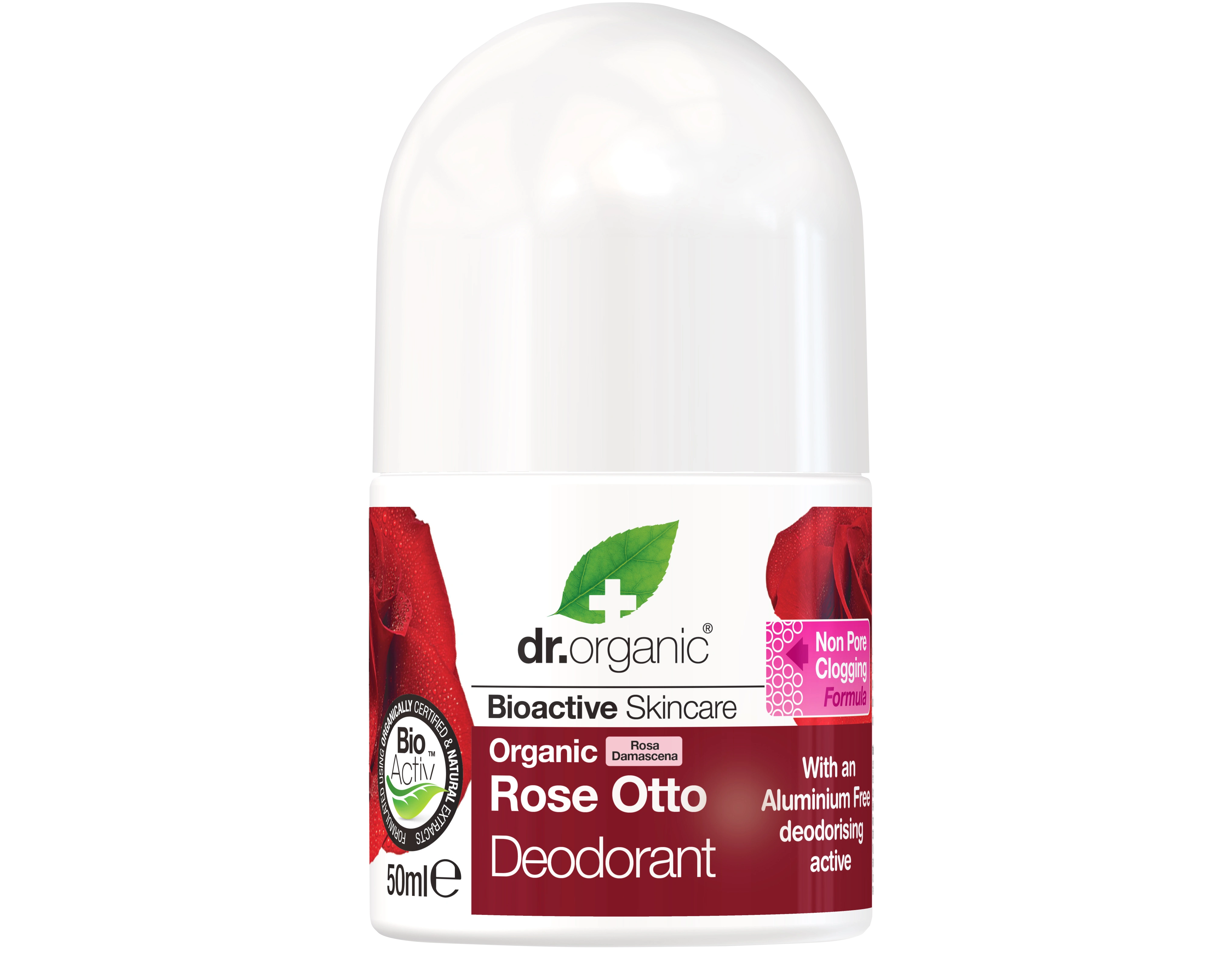 Dr. Organic Rose Otto Oil Deodorant Roll-On 50 ml - Ekologisk hudvård