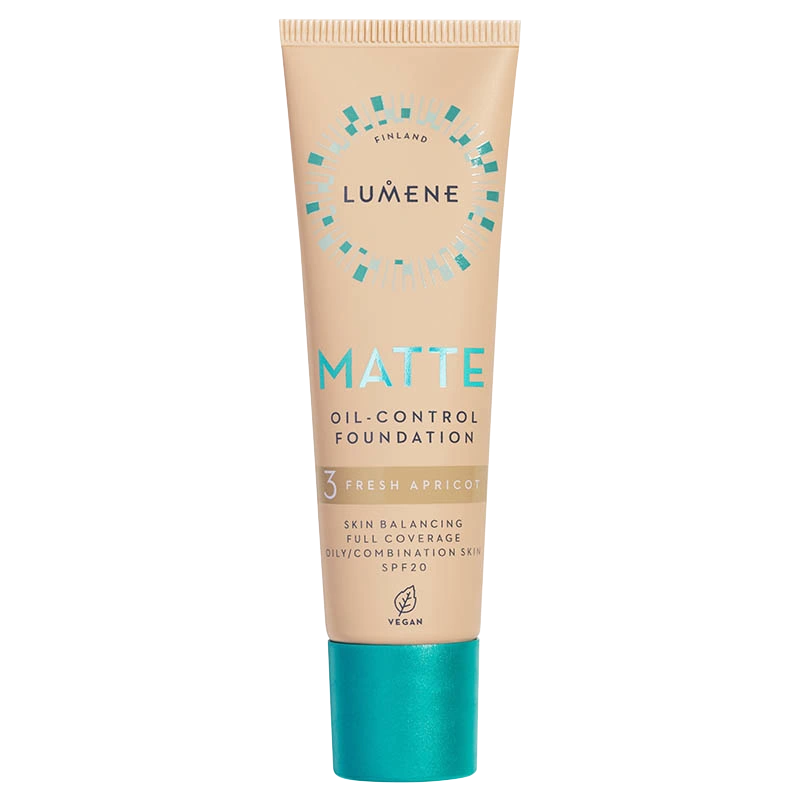 Lumene Matte Oil-Control Foundation SPF 20 30 ml 3 Fresh Apricot - Täckande foundation