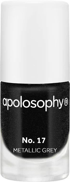Apolosophy Nail Polish 4,5 ml Metallic Grey - Nagellack & remover