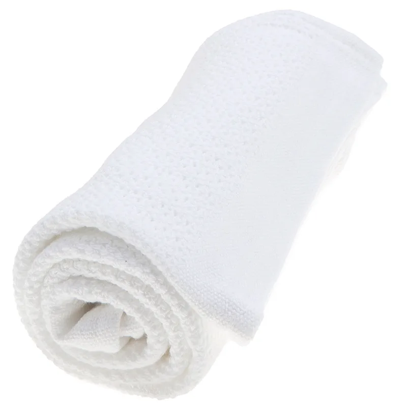 Vinter & Bloom Filt Soft Grid EKO Bright White - Babyfiltar