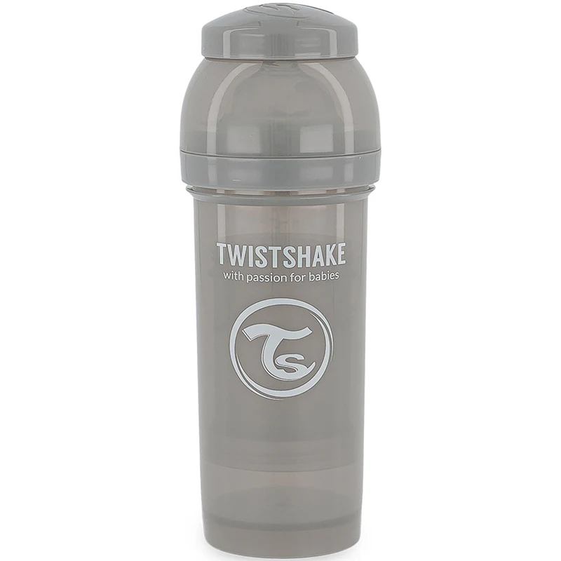 Twistshake Anti-Colic nappflaska 260 ml Pastell Grå - Nappflaskor & vällingflaskor