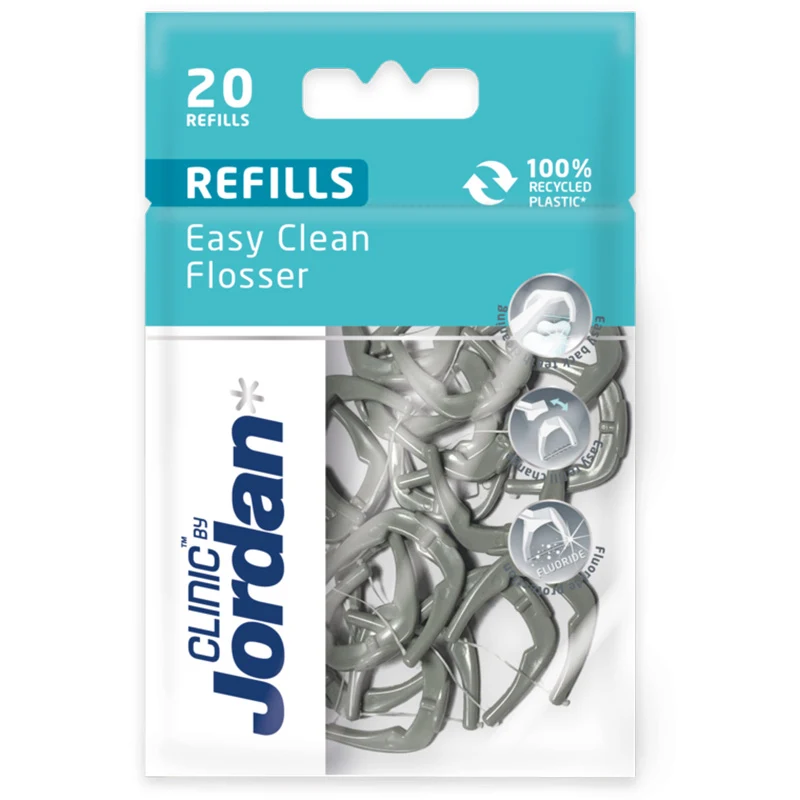 Jordan Clinic Easy Clean Flosser Refill 20 st - Tandtråd