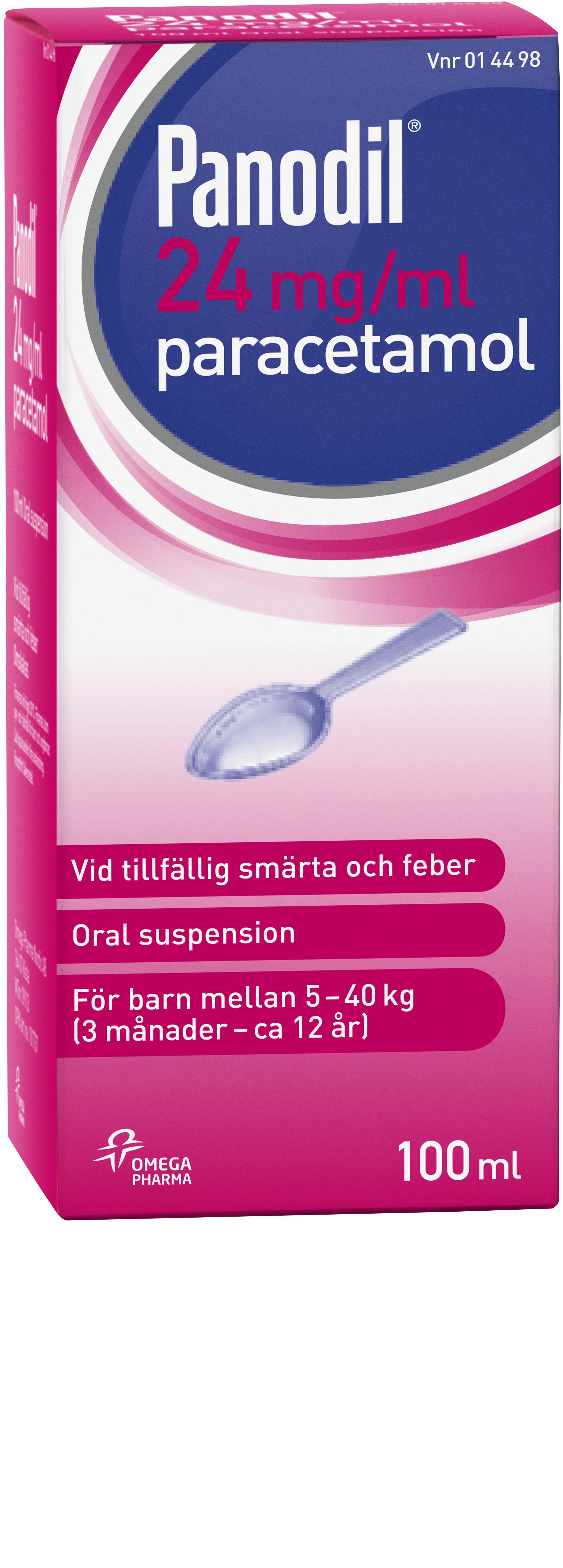 Panodil oral suspension 24 mg/ml 100 ml - Tandvärk
