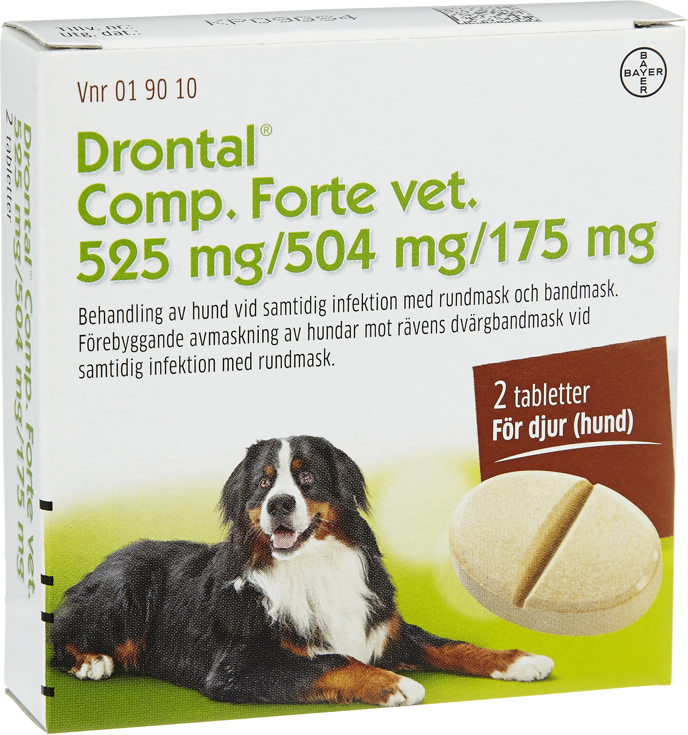 Comp. Forte vet. tablett 525 mg/504 mg/175 mg 2 st