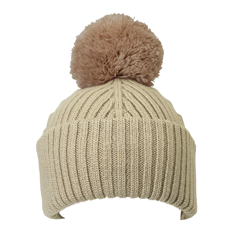 Elodie Wool Beanie Pure Khaki 6-12 månader - Barnmössor & vantar
