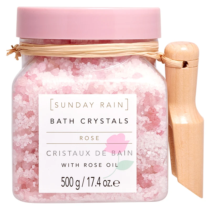 Sunday Rain Rose Bath Crystals 500g - Badsalt
