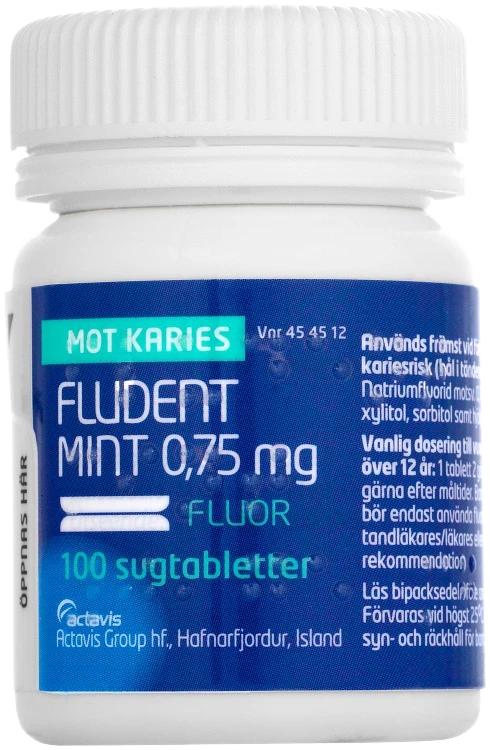 Fludent Mint Sugtablett 075 Mg 100 St Apotek Hjärtat 6189