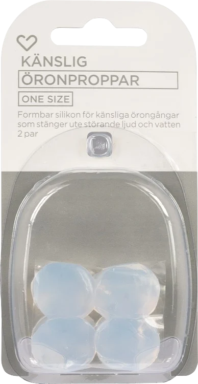 Hjärtats öronproppar silikon 2 par - Öronproppar att sova med