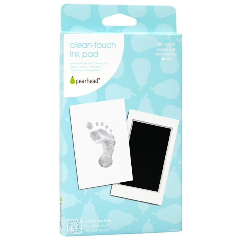 Pearhead Clean-Touch Hand och Fotavtryck Svart - Baby shower