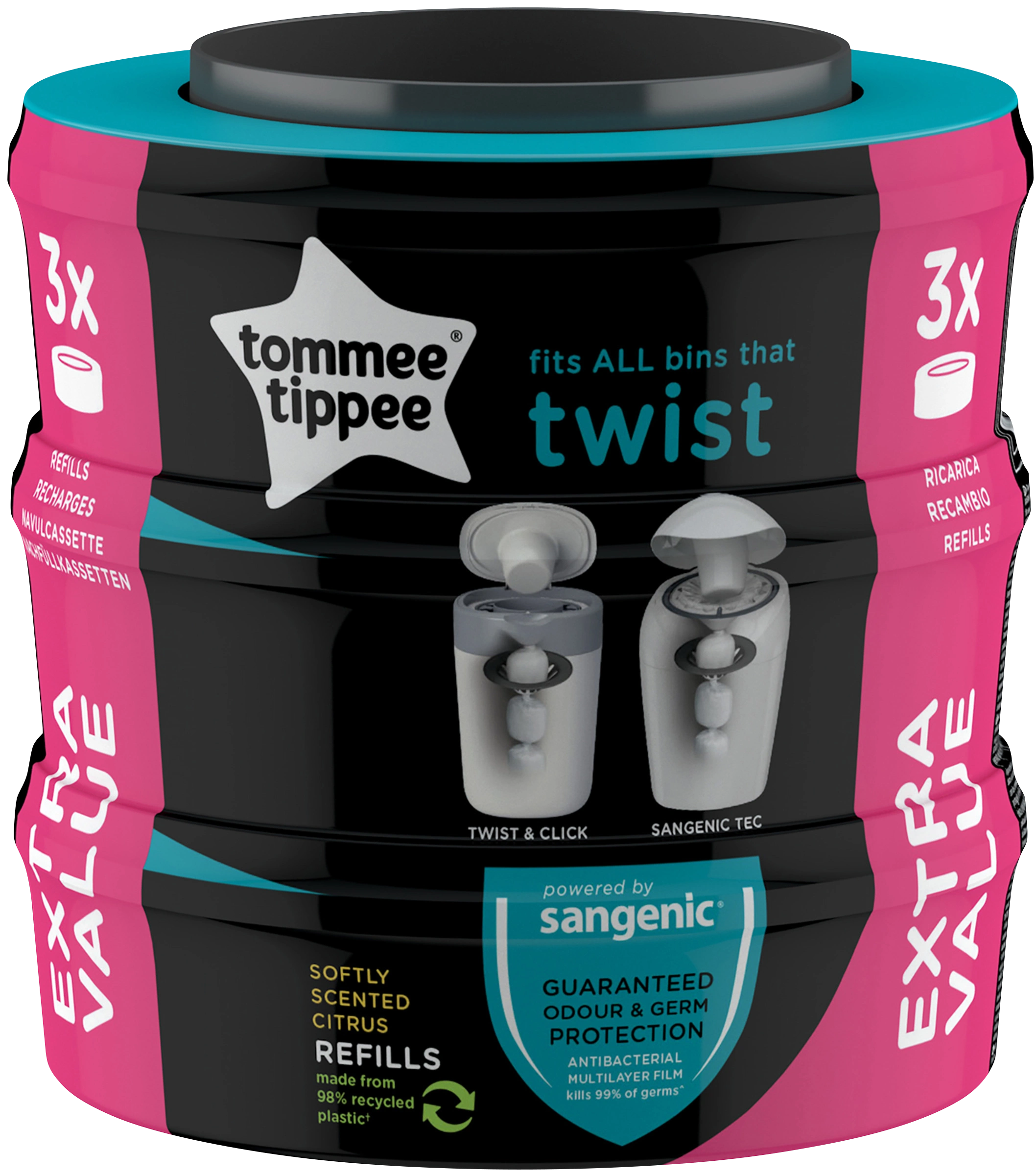 Tommee Tippee Sangenic Twist & Click Refill 3-pack - Blöjhink