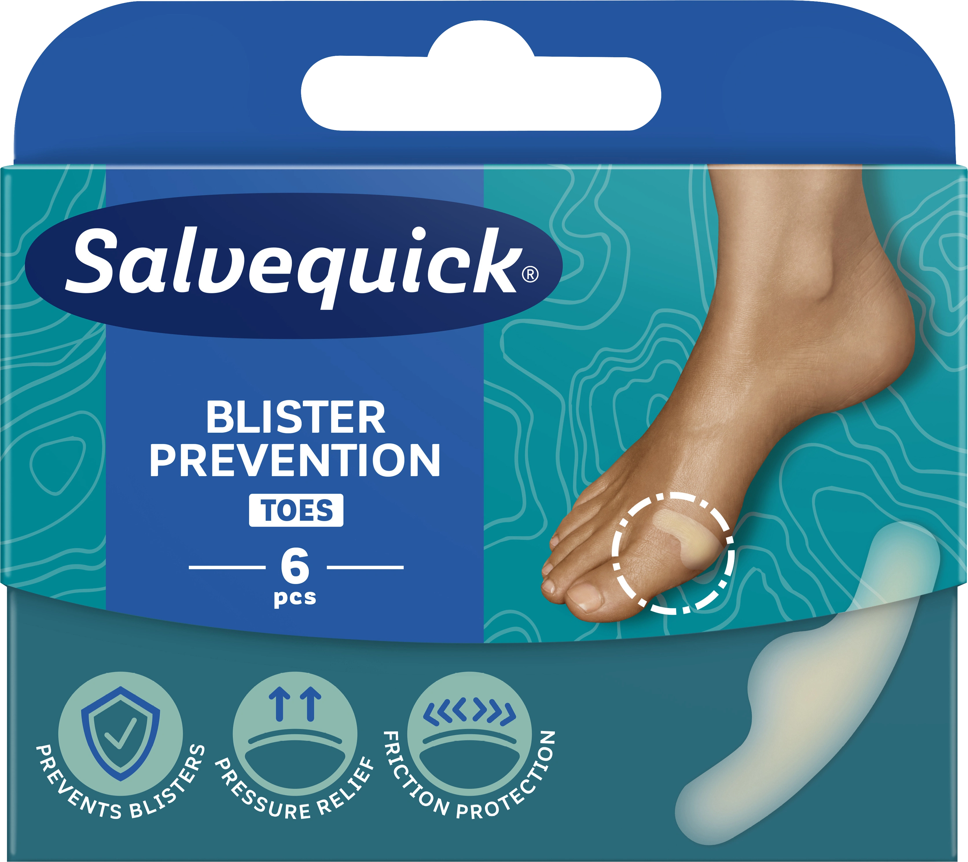 Salvequick Blister Prevention Toes 6 st - Skavsårsplåster