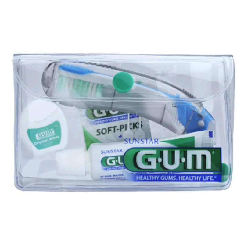 GUM Travel-Kit Neccessär med munvårdsartiklar 1st - Mellanrumsborstar