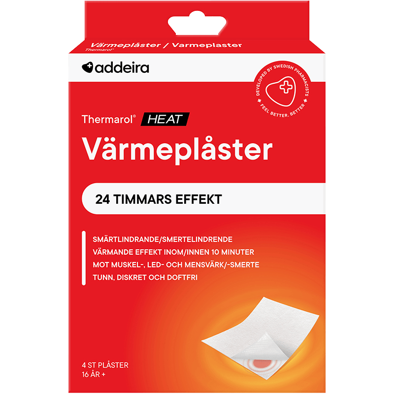 Addeira Thermarol Smärtlindrande Värmeplåster 4 st - Mensvärk