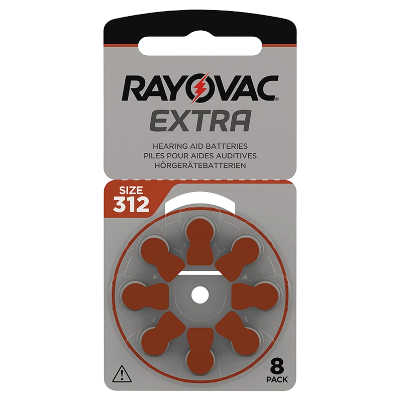 Rayovac Extra Hörapparatsbatterier 312 Brun 8st - Batterier till hörapparat