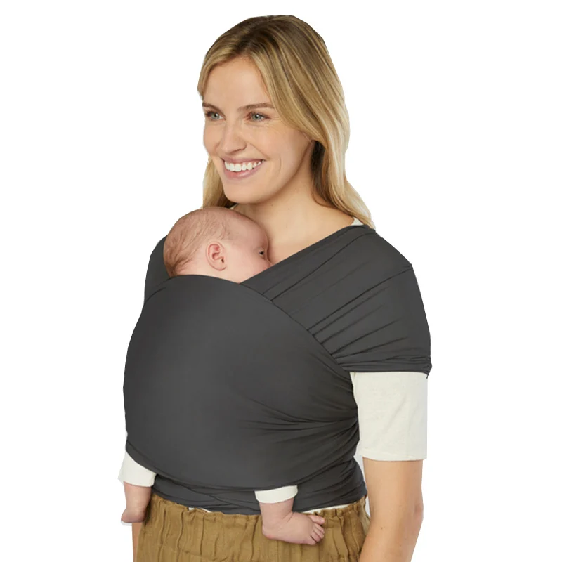 Ergobaby Aura Wrap Knit Soft Black - Bärsjalar för nyfödda