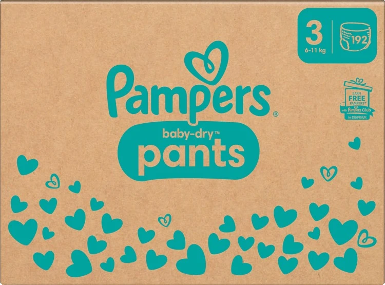 Pampers Baby-Dry Stl3 6-11kg 192st - Blöjor