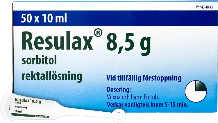 Resulax rektallösning 8,5 g 50 st - Lavemang & rektallösning